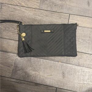 Jessica Simpson Black Quilted Wristlet